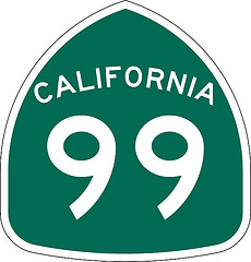 california 99 road sign