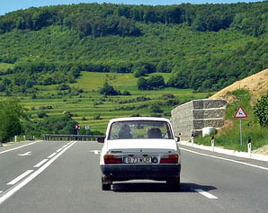 man driving on a motorway