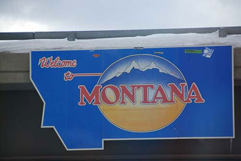 montana state welcome sign