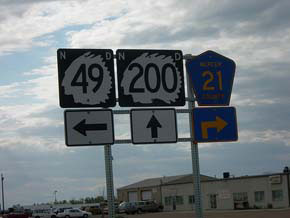 north dakota road signs