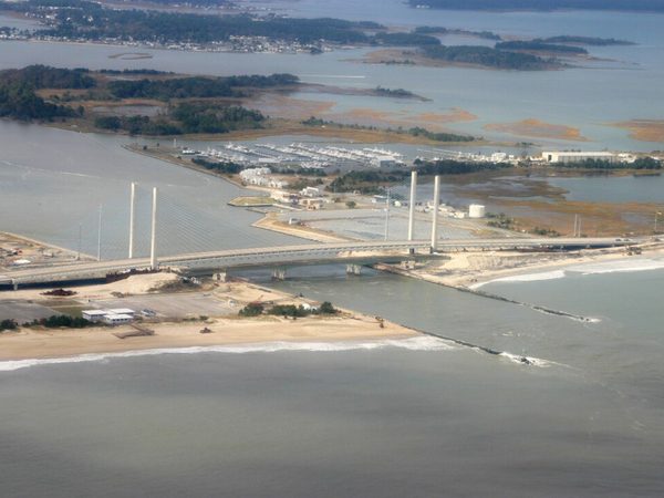 Indian River Inlet Bridge on the Delaware coast