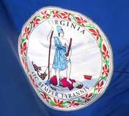virginia state flag waving